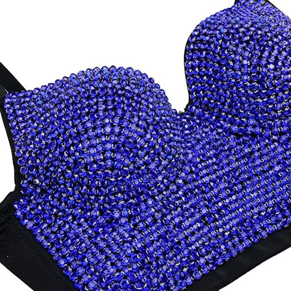 NEW Sparkling Bling Swarovski Crystal Rhinestone Bustier Bra Valentine +… - Picture 5 of 17